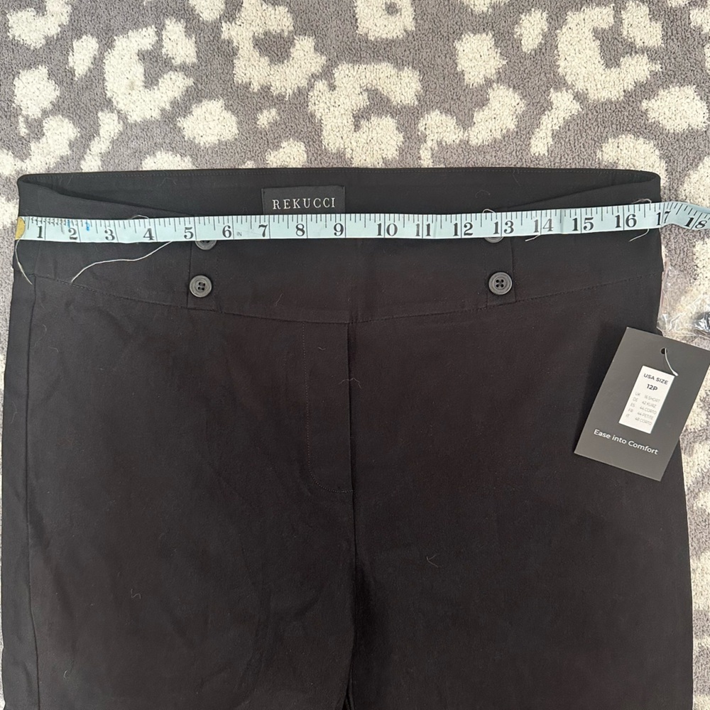 Rekucci - Pull-up Black Capris Dress Pants - Picture 4 of 6